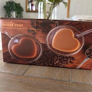 Godinger Artisan Roast Heart Glass Mugs
